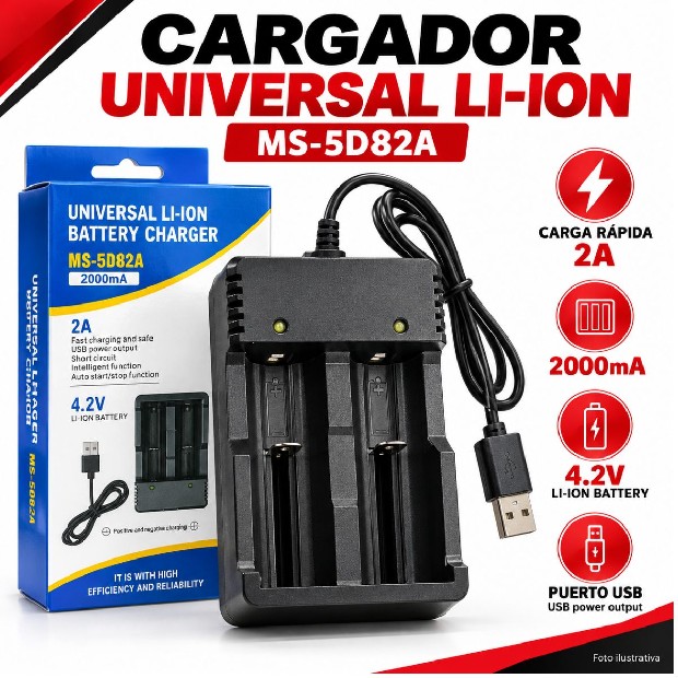 &ua CARGADOR PILA DOBLE MS-5D82A (6504) 